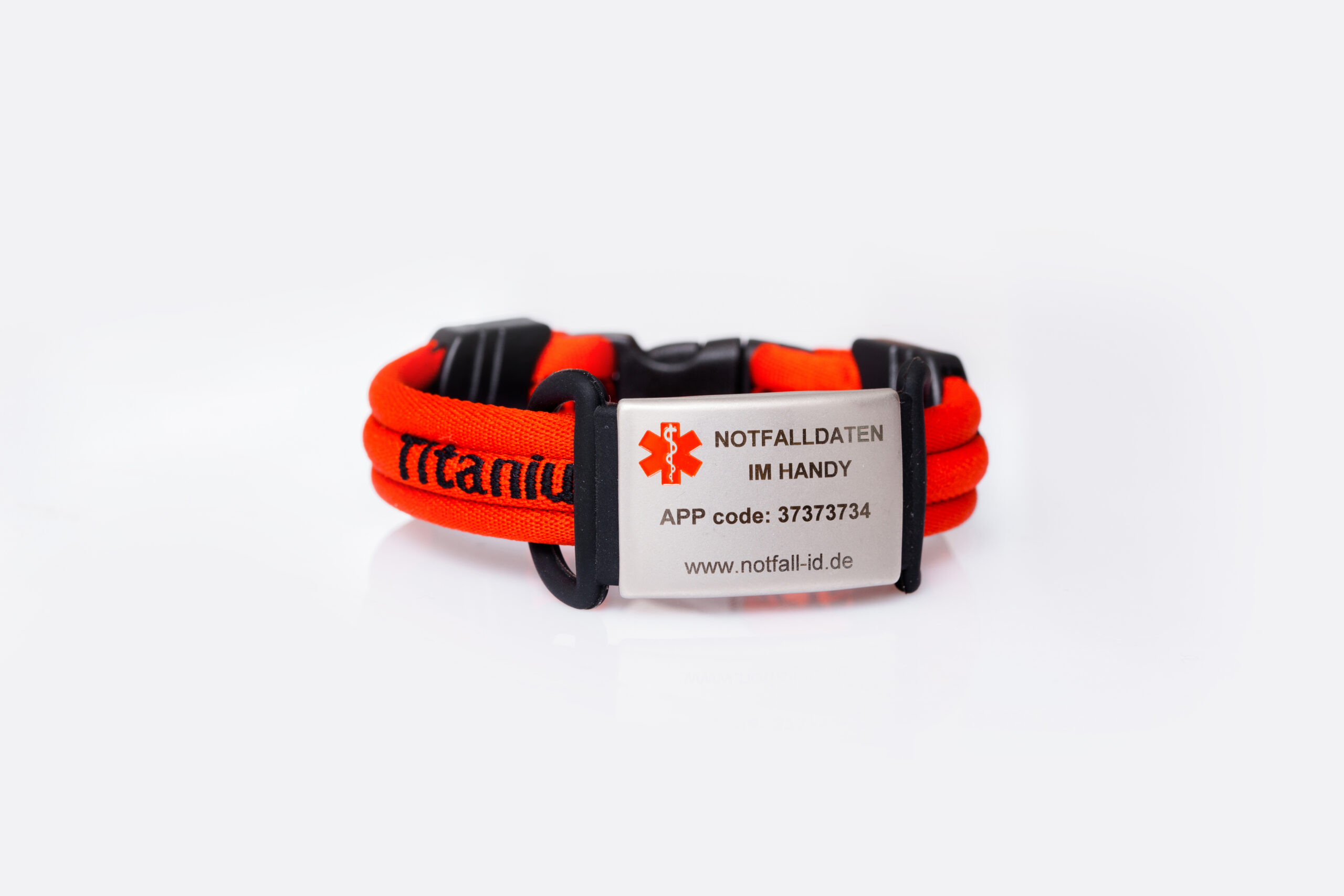 Medical id adult sport bracelet red