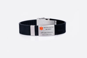 medical id bracelet black