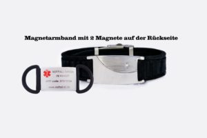 Notfallarmband Erwachsene Magnet Schwarz