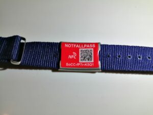 Notfall-ID NFC QR Code Chip