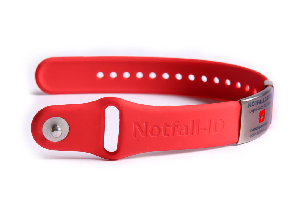 ID Armband Notfallarmband SOS Armband Sport mit kostenlosem online