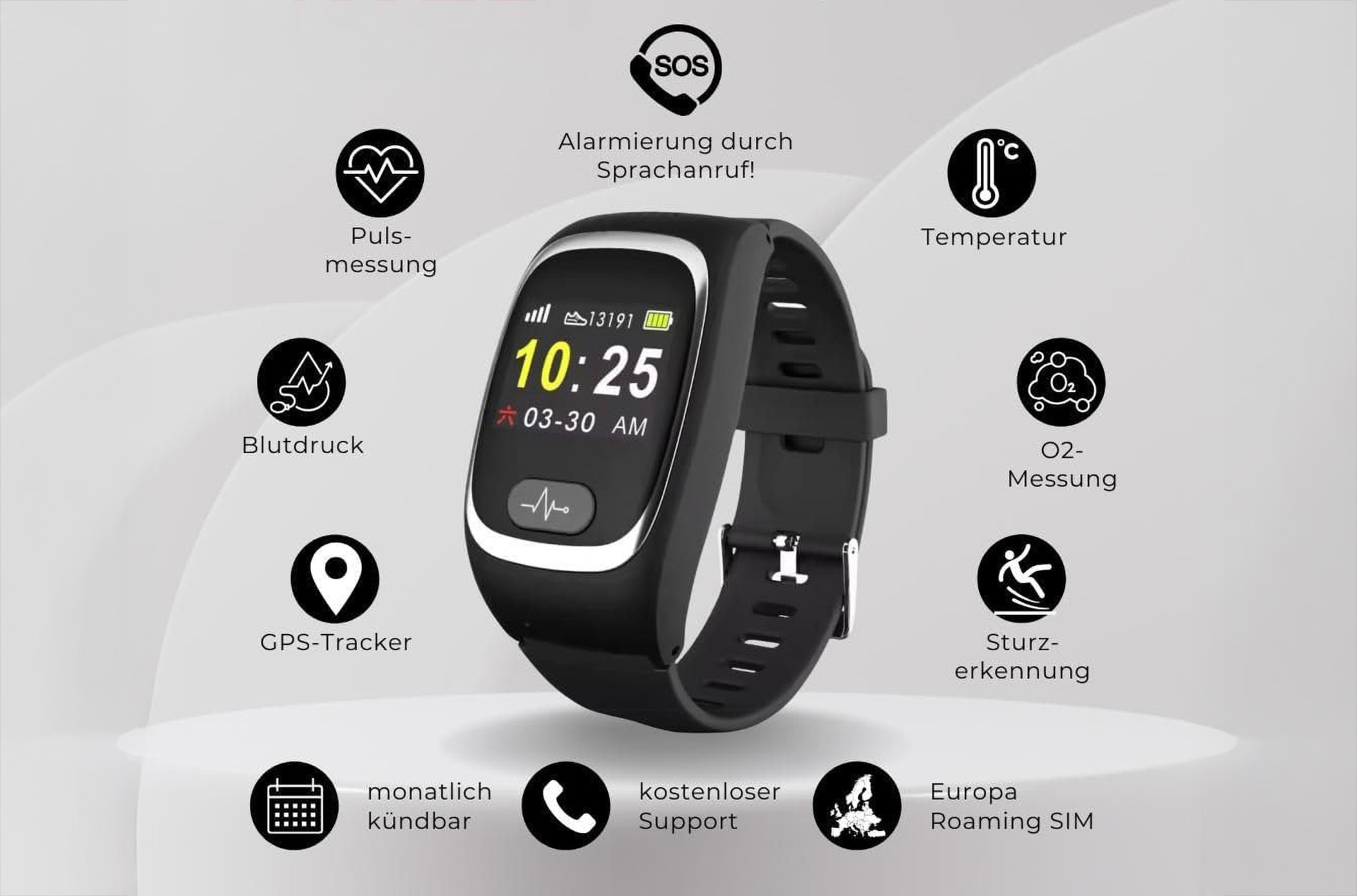 Notrufuhr von James Care